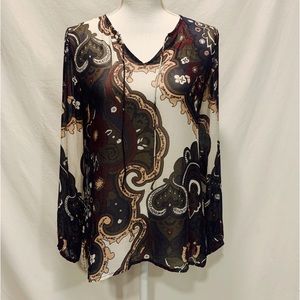 NWOT Ecru peasant blouse size S.